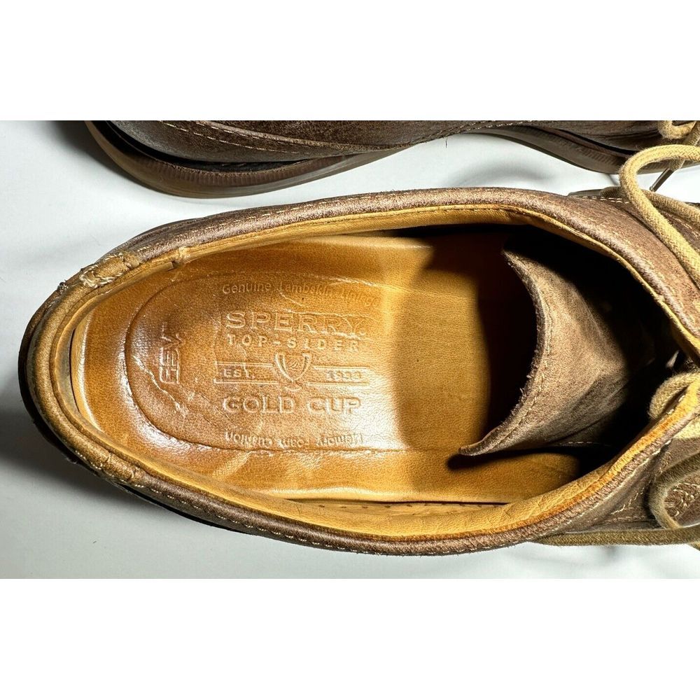 Sperry Top Sider Gold Cup Mens Sz 12M Bellingham Cap Toe Brown Shoes STS10229 - Picture 9 of 12